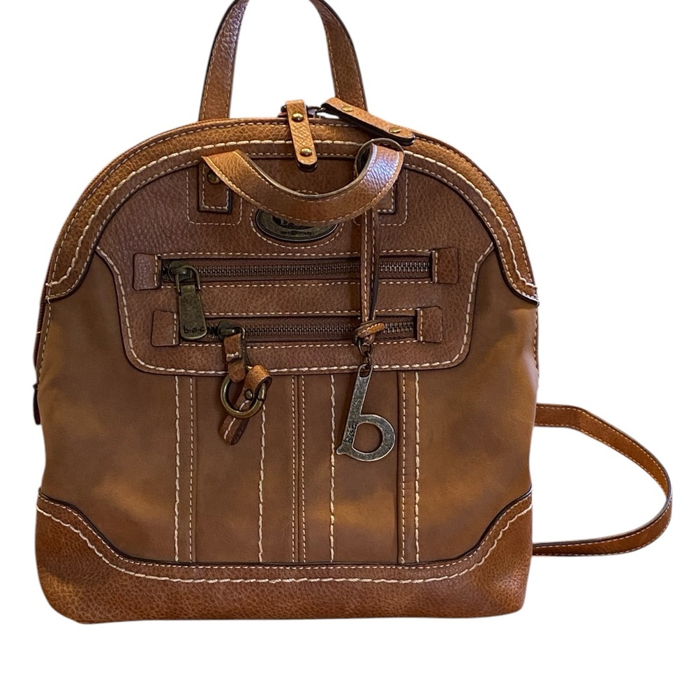 B.O.C Born Concepts Brown Leather Backpack